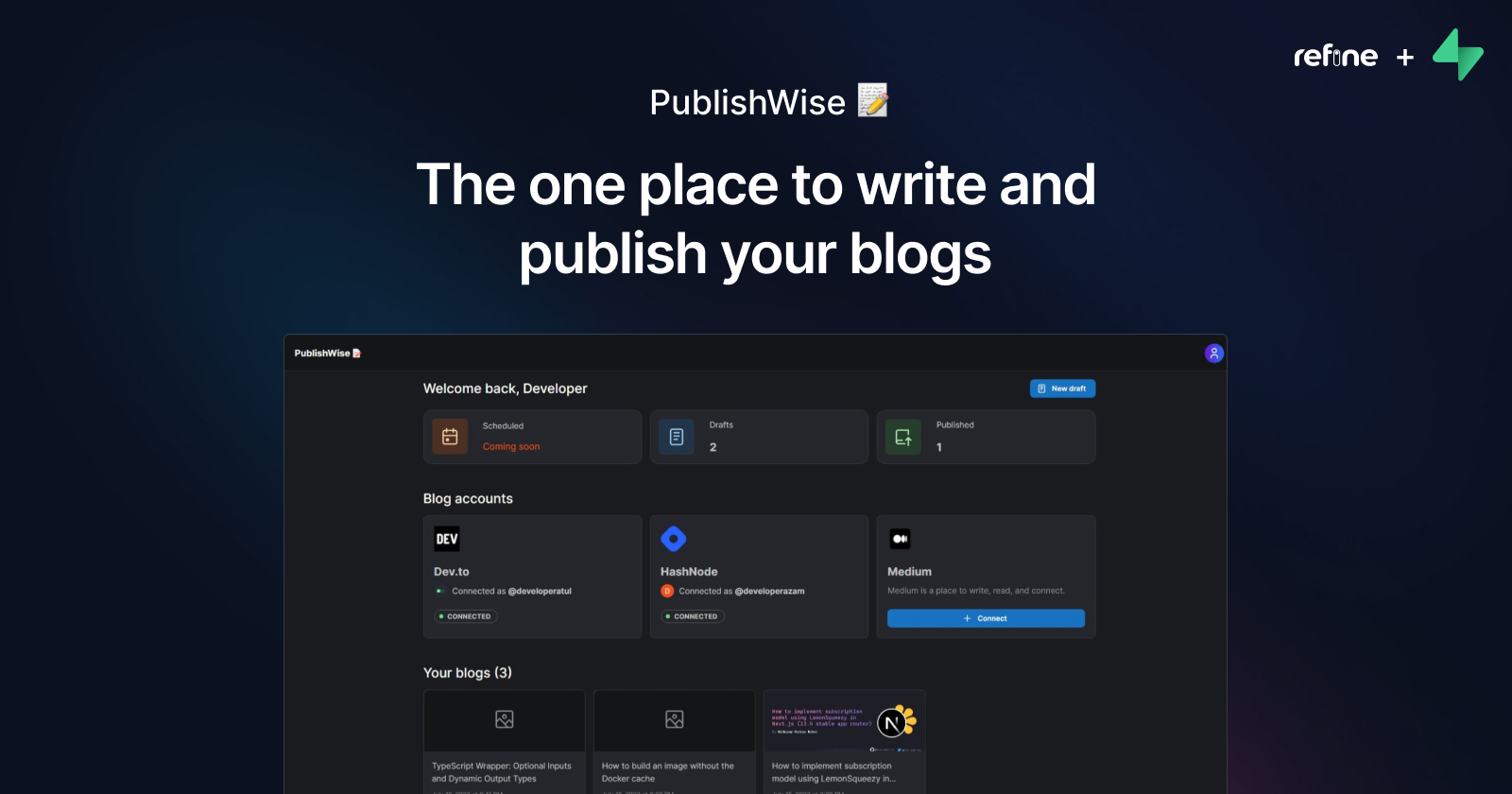 PublishWise: The one place to write and publish your blogs